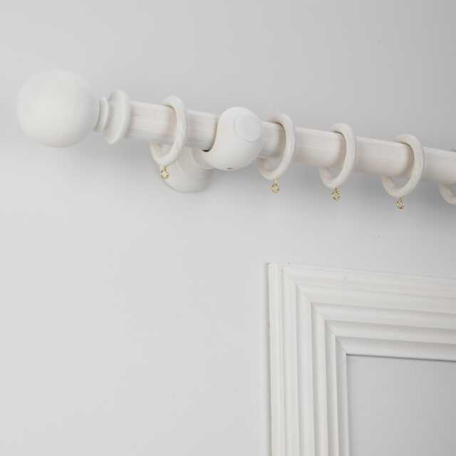 Wood Curtain Pole Kit With Craft Ball Finial, Dia. 35mm - image 1