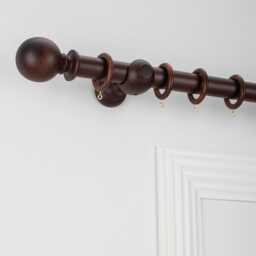Wood Curtain Pole Kit With Craft Ball Finial, Dia. 35mm - thumbnail 3