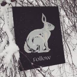 Follow The White Rabbit Art Print - Gothic Home Decor Aesthetic Room - thumbnail 3