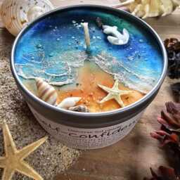 Self-Confidence Soy Candle - Ocean Scent, Pearl Anchor Gift - Sea - thumbnail 3