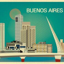 Buenos Aires Print, Argentina Art, Art, Argentina, Aires, Blue Style E8-O-Bue-B - thumbnail 2