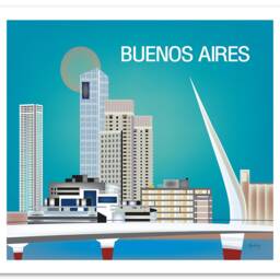 Buenos Aires Print, Argentina Art, Art, Argentina, Aires, Blue Style E8-O-Bue-B - thumbnail 3
