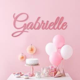 Acrylic First Name/Size M 25 Colors 12 Fonts Gold, Silver, Glitter, Pink, Blue Baby & Child's Room Wedding - thumbnail 2