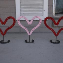 Red Horseshoe Heart , Valentines Day Gift, Cherry - thumbnail 4