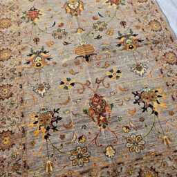Handmade Wool Floral Afghan Rug Traditional Persian Style, 6.7x4.9 Ft - thumbnail 3