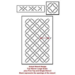 Fuji Allover - Large Wall Stencils For Cheap Room Makeover Stencils Diy Wall Decor - thumbnail 3