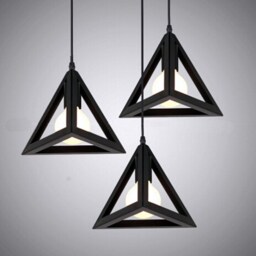 3 Pyramids Iron Pendant Lighting Modern Lighting Industrial Chandelier Hanging Lamp Vintage Light Fixture Kitchen - thumbnail 2