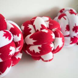 Canadian Maple Leaf Knot Pillow Decorative Sphere Cushion - thumbnail 4