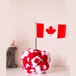 Canadian Maple Leaf Knot Pillow Decorative Sphere Cushion - thumbnail 2