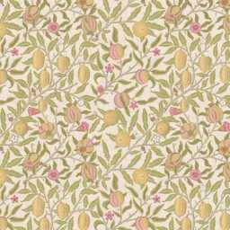 Custom Made William Morris Pomegranate Buttercup Unlined Curtains Cafe Curtain Threaded Onto A Pole - thumbnail 4