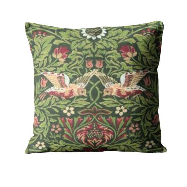 William Morris Birds Tapestry, Tump Green, Woven Wool & Cotton Cushion Cover, 16 X - image 1