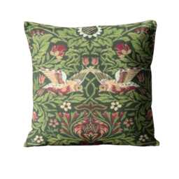William Morris Birds Tapestry, Tump Green, Woven Wool & Cotton Cushion Cover, 16 X - thumbnail 1