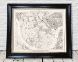 1877 London Map Print Fulham, Hammersmith, Battersea, Brompton - Exceptional Quality 230Gsm Framed Unframed Free Standard Delivery - thumbnail 1
