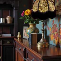 Leopard Print Floor Standard Lampshade Bedside Lamps Table Lamp Shades Ceiling Lights Pendants, Animal Print Fabric - thumbnail 2