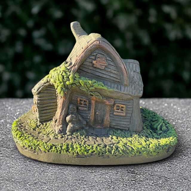 Outdoor Fairy House Statue Concrete Sculpture Cement Figurine Garden & Home Ornament Handmade Art Front Door Decor - image 1