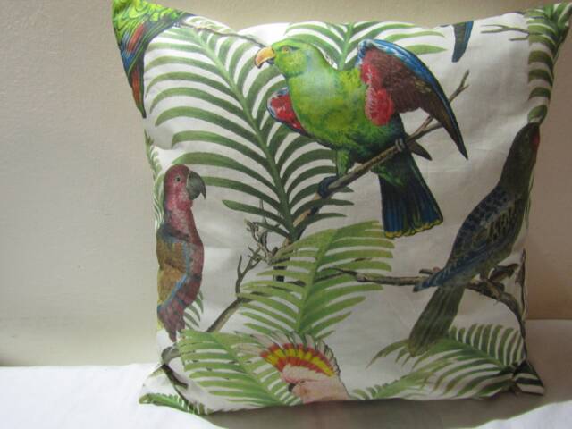Designers Guild For Parrot & Palm Azure 100% Cotton Fabric Cushion Cover D5 - image 1