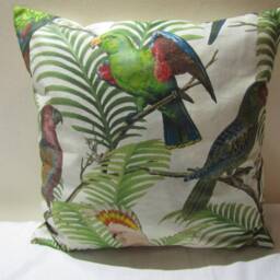 Designers Guild For Parrot & Palm Azure 100% Cotton Fabric Cushion Cover D5 - thumbnail 3