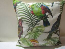 Designers Guild For Parrot & Palm Azure 100% Cotton Fabric Cushion Cover D5 - thumbnail 1