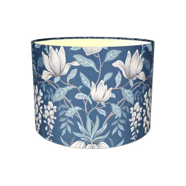 Lampshades in Laura Ashley Parterre Dark Seaspray Blue Fabric Handmade Various Sizes Free Delivery - image 1