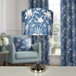 Lampshades in Laura Ashley Parterre Dark Seaspray Blue Fabric Handmade Various Sizes Free Delivery - thumbnail 3