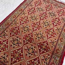 3'6x5'5 Ft Turkmen Handwoven Tribal Area Wool Rug, Bedroom Living Room Carpet - thumbnail 3