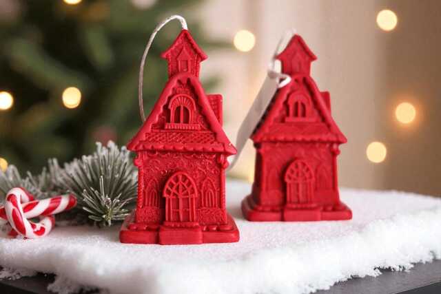 Whimsical Gingerbread House Scented Candle - Christmas Charm Handmade Gift Warming Gift Candle - image 1