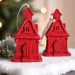 Whimsical Gingerbread House Scented Candle - Christmas Charm Handmade Gift Warming Gift Candle - thumbnail 2