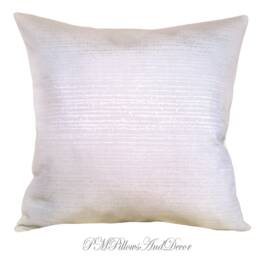 Neutral Pillow Cover Cream Beige Ivory Throw Accent Decorative Cushion Case Silk Damask Stitch Modern Farmhouse Decor Textured - thumbnail 2