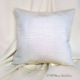 Neutral Pillow Cover Cream Beige Ivory Throw Accent Decorative Cushion Case Silk Damask Stitch Modern Farmhouse Decor Textured