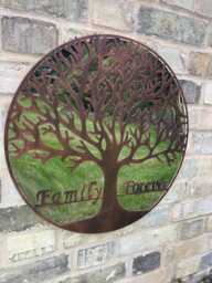 "Large 50cm Mirrored Wall Art Bronze Tree Of Life " - thumbnail 1