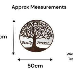 "Large 50cm Mirrored Wall Art Bronze Tree Of Life " - thumbnail 2