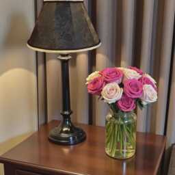 Black Paisley Fabric Lampshade Handmade in The UK For Table & Floor Standard Lamp Shades, Ceiling Lights, Clip On Wall Lights - thumbnail 2