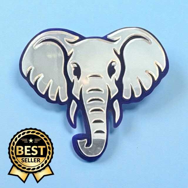 Shatterproof Acrylic Elephant Mirror, Laser Polished Edges, Colorful Frame, Custom Sizes - image 1