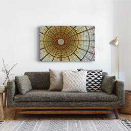 Mosaic Dome Pattern - Ornamental Geometric Tempered Glass Wall Art For Elegant Modern Interiors - thumbnail 3