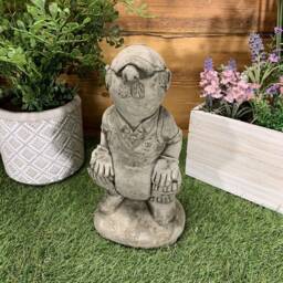stone Garden Cricket Wicket Keeper Gift Cricketer Concrete Ornament - thumbnail 2