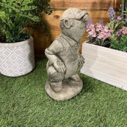 stone Garden Cricket Wicket Keeper Gift Cricketer Concrete Ornament - thumbnail 3