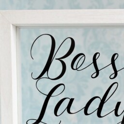 Boss Lady. Motivational Quote Frame. Office Decor. Strong Woman Gift. Personalised Rose Gold White. Birthday Sign Christmas Present Ornament - thumbnail 2