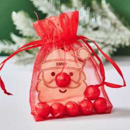 Personalized Santa Christmas Decoration - Wooden Ornament With Chocolate Nose - thumbnail 2