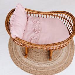 Linen Baby Bedding Set - Blush Pink Toddler - thumbnail 3