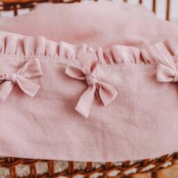 Linen Baby Bedding Set - Blush Pink Toddler - thumbnail 4