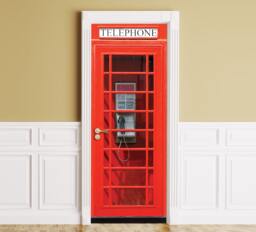 Door/Wall Fridge Sticker - London Phone, Phonebox. Peel & Stick Removable Decal, Mural, Skin, Cover, Wrap, Backdrop, Poster - thumbnail 1