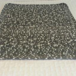 Crocheted Wool Lapghan Gray & White Baby Blanket - thumbnail 2