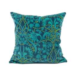 Gp & J Baker - Fritillerie Velvet Indigo/Teal Classic Bold Scrolling Vine Cushion Cover Handmade Throw Pillow Designer Home D??cor - thumbnail 2