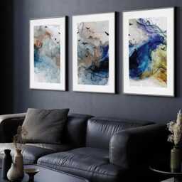 Abstract Birds Framed Art Print Trio - thumbnail 2