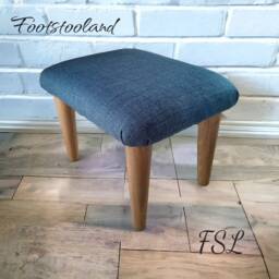 Handmade Ottoman Foot Stool Solid Wood Footrest, Home Office Decor. Sd - thumbnail 4