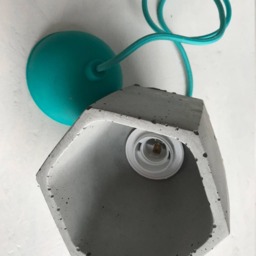 lb1 Gray Concrete Hexagon Lamp - thumbnail 4