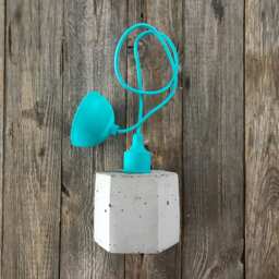 lb1 Gray Concrete Hexagon Lamp - thumbnail 1