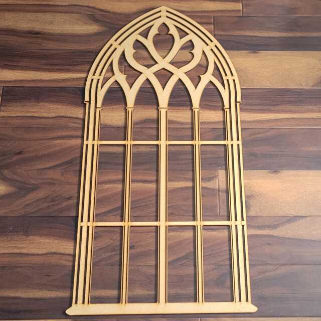 Laser Cut Mdf Church Window Wall Art Sacred Geometry Decor, 2Ft X 4Ft 006 - image 1