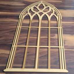 Laser Cut Mdf Church Window Wall Art Sacred Geometry Decor, 2Ft X 4Ft 006 - thumbnail 2