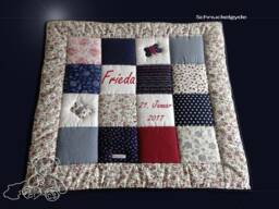 Crawling Blanket With Name, Baby Blanket, Crawling Name Frieda Patchwork Personalized - thumbnail 1